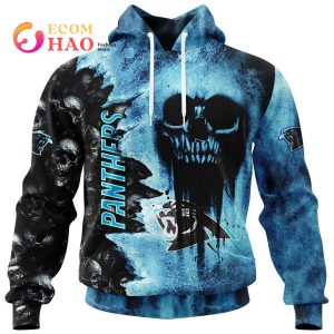 NFL Panthers Halloween Cemetery Skull Jersey 3D Hoodie
