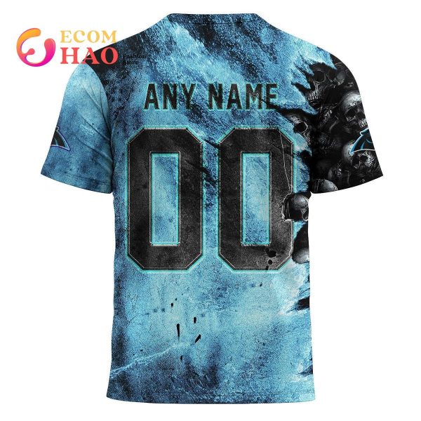 NFL Panthers Halloween Cemetery Skull Jersey 3D Hoodie