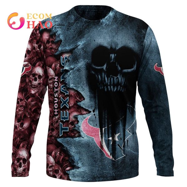 NFL Texans Halloween Cemetery Skull Jersey 3D Hoodie