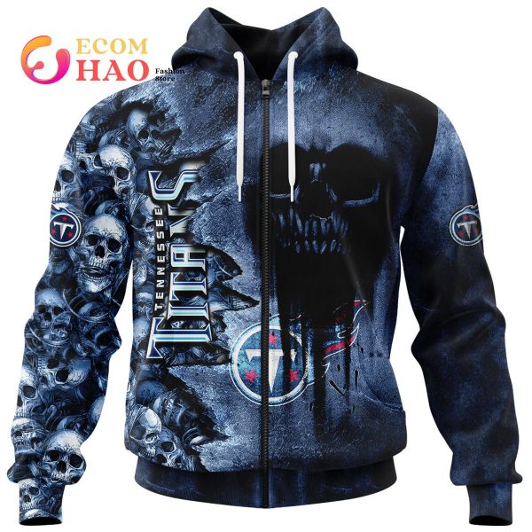 NFL Titans Halloween Cemetery Skull Jersey 3D Hoodie