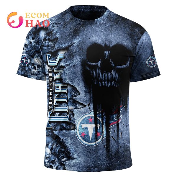 NFL Titans Halloween Cemetery Skull Jersey 3D Hoodie