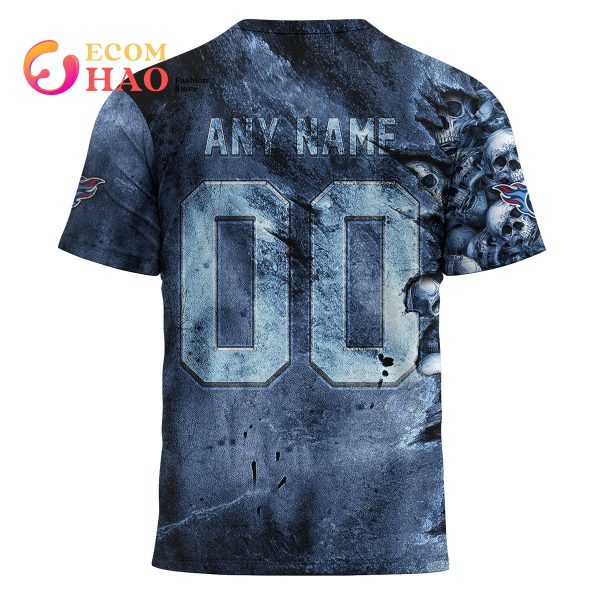 NFL Titans Halloween Cemetery Skull Jersey 3D Hoodie