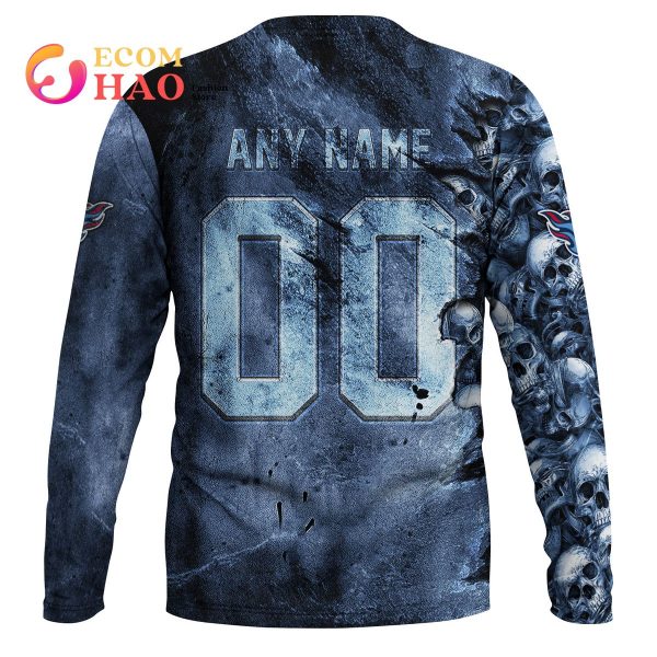 NFL Titans Halloween Cemetery Skull Jersey 3D Hoodie