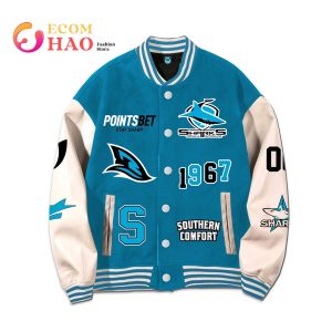 NRL 3D Premium Baseball Jacket Cronulla Sharks