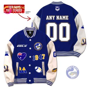 NRL 3D Premium Baseball Jacket Parramatta Eels