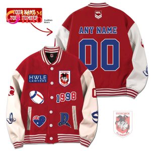 NRL 3D Premium Baseball Jacket St. George Illawarra Dragons