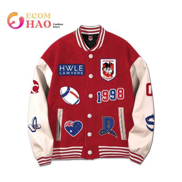NRL 3D Premium Baseball Jacket St. George Illawarra Dragons