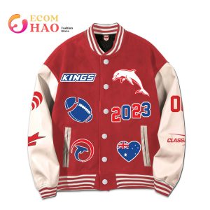 NRL 3D Premium Baseball Jacket The Dolphins