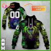 Personalized NRL Canberra Raiders Native Skull 3D Hoodie Personalized NRL Canberra Raiders Native Skull 3D Hoodie