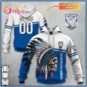 Personalized NRL Canterbury Bankstown Bulldogs Native Skull 3D Hoodie Personalized NRL Canterbury Bankstown Bulldogs Native Skull 3D Hoodie