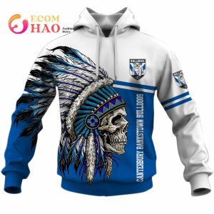Personalized NRL Canterbury Bankstown Bulldogs Native Skull 3D Hoodie Personalized NRL Canterbury Bankstown Bulldogs Native Skull 3D Hoodie