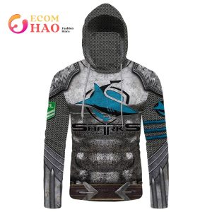 Personalized NRL Cronulla Sutherland Sharks Armor 3D Hoodie