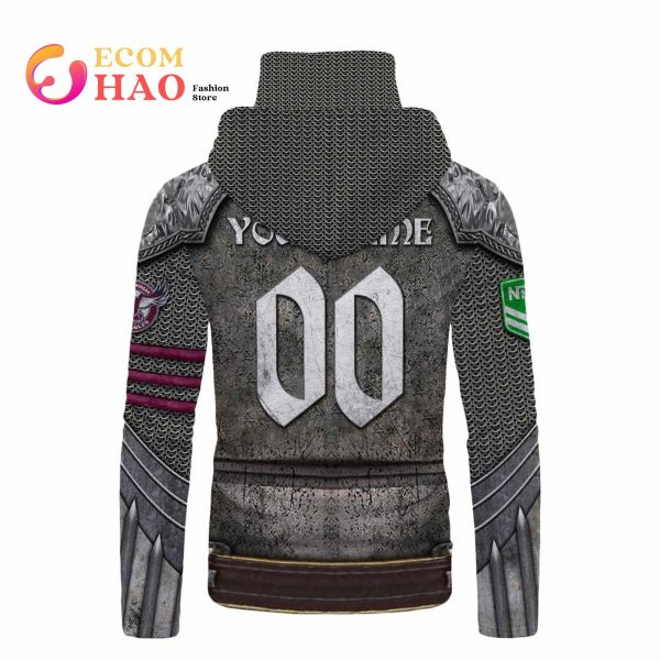 Personalized NRL Manly Warringah Sea Eagles Armor 3D Hoodie