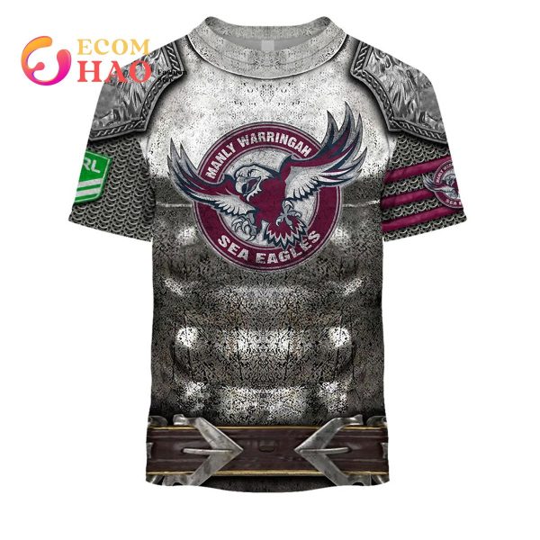 Personalized NRL Manly Warringah Sea Eagles Armor 3D Hoodie