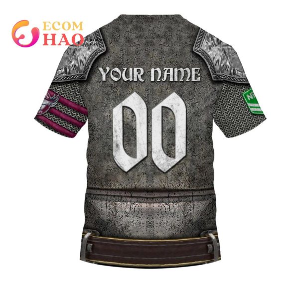 Personalized NRL Manly Warringah Sea Eagles Armor 3D Hoodie