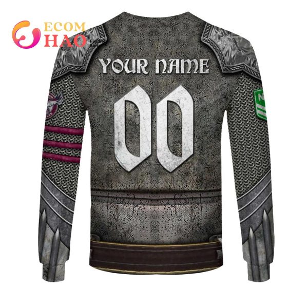 Personalized NRL Manly Warringah Sea Eagles Armor 3D Hoodie