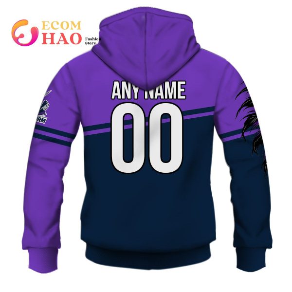 Personalized NRL Melbourne Storm Native Skull 3D Hoodie