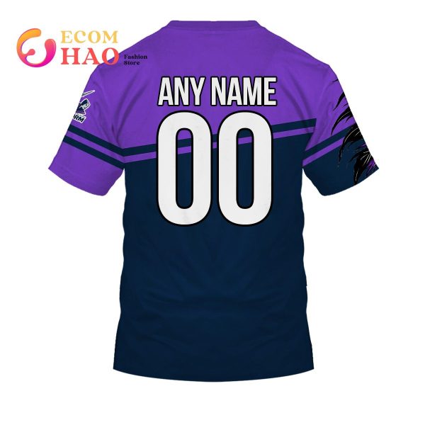 Personalized NRL Melbourne Storm Native Skull 3D Hoodie