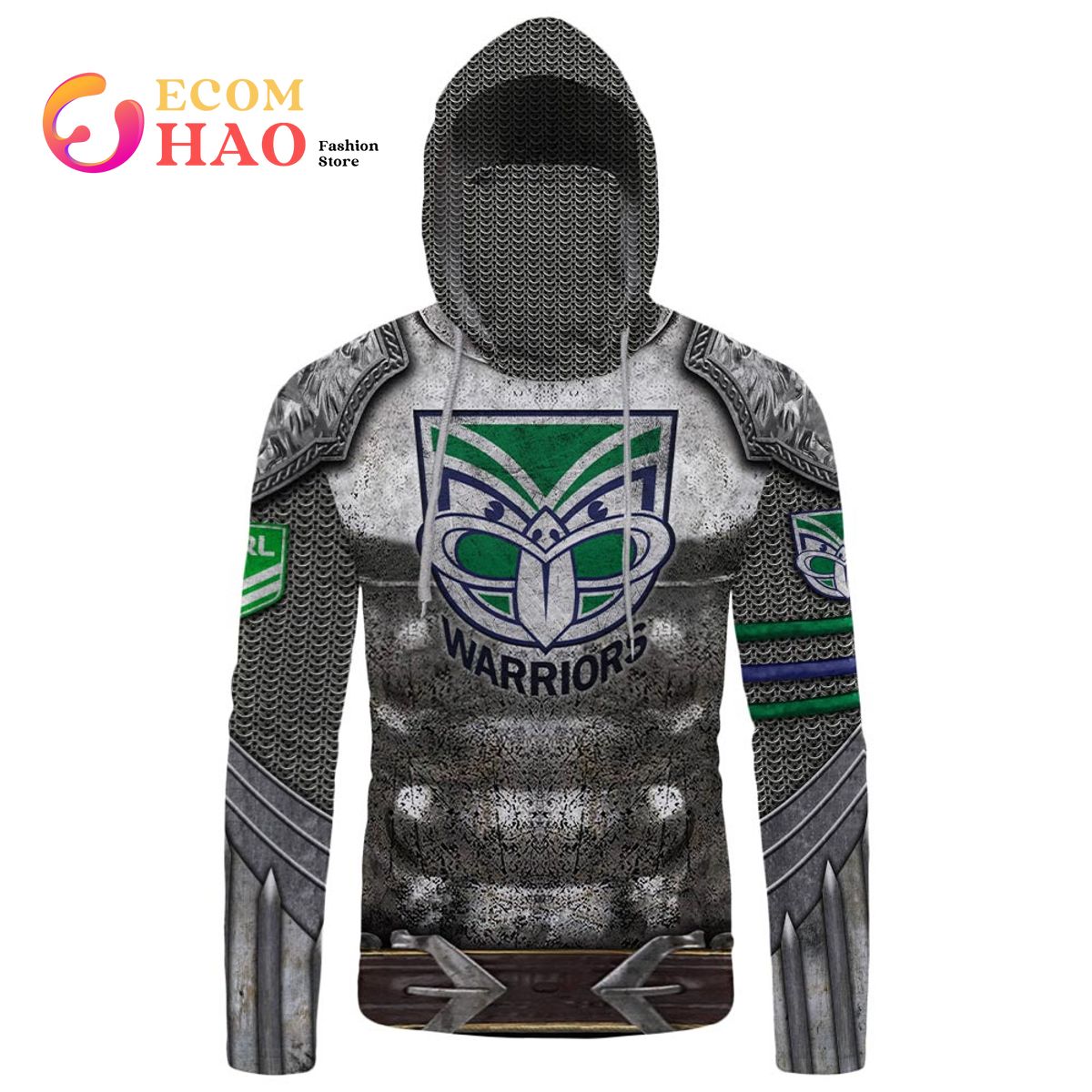 Personalized NRL New Zealand Warriors Armor 3D Hoodie