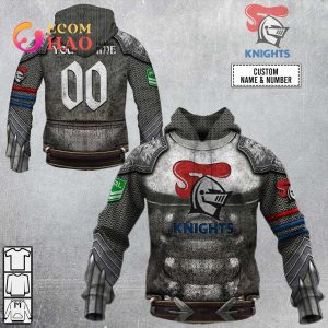 Personalized NRL Newcastle Knights Armor 3D Hoodie