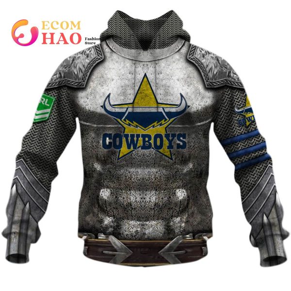 Personalized NRL North Queensland Cowboys Armor 3D Hoodie
