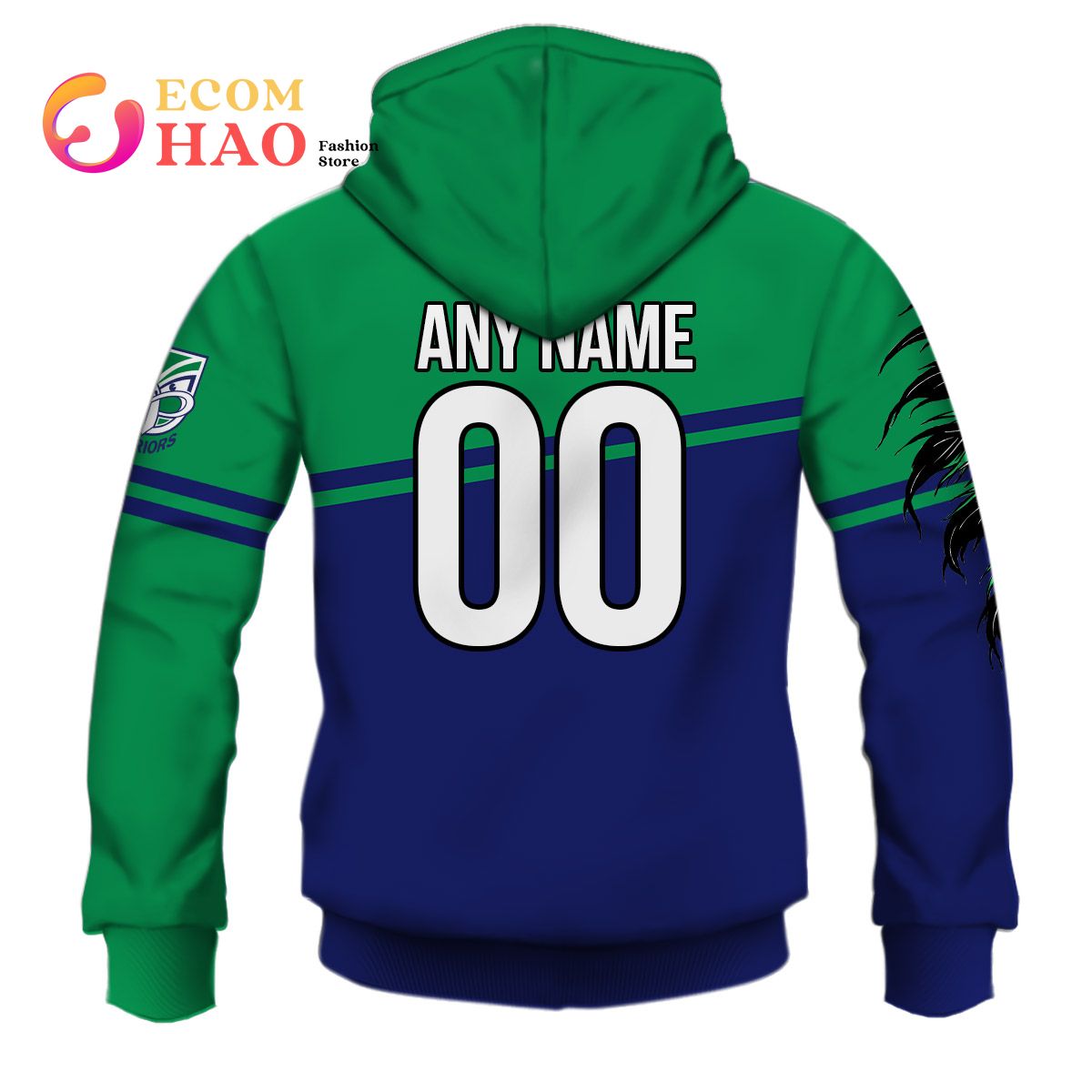 Personalized NRL NZ Warriors Native Skull 3D Hoodie - Ecomhao Store