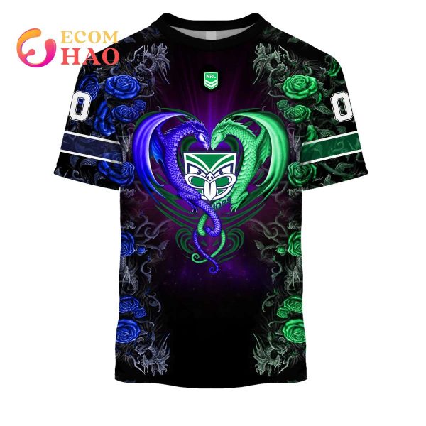 Personalized NRL NZ Warriors Rose Dragon 3D Hoodie