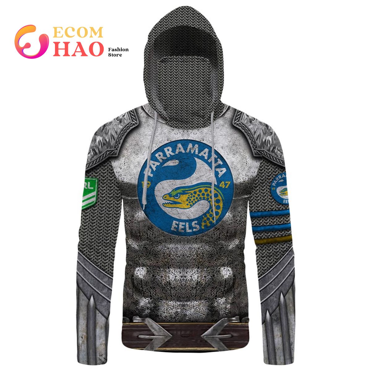 Personalized NRL Parramatta Eels Armor 3D Hoodie