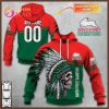 Personalized NRL South Sydney Rabbitohs Rose Dragon 3D Hoodie