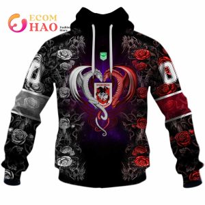 Personalized NRL ST George Illawarra Dragons Rose Dragon 3D Hoodie