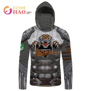 Personalized NRL Wests Tigers Armor 3D Hoodie