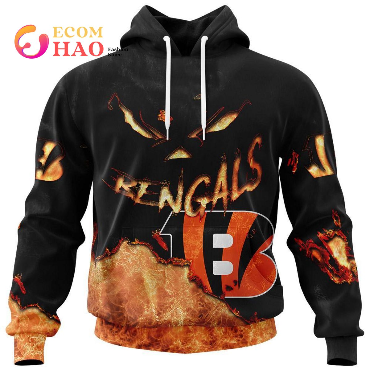 Bengals NFL Halloween Jersey 3D Hoodie - Ecomhao Store