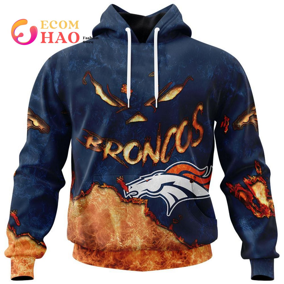 NFL Broncos Halloween Jersey Limited Edition 3D Hoodie