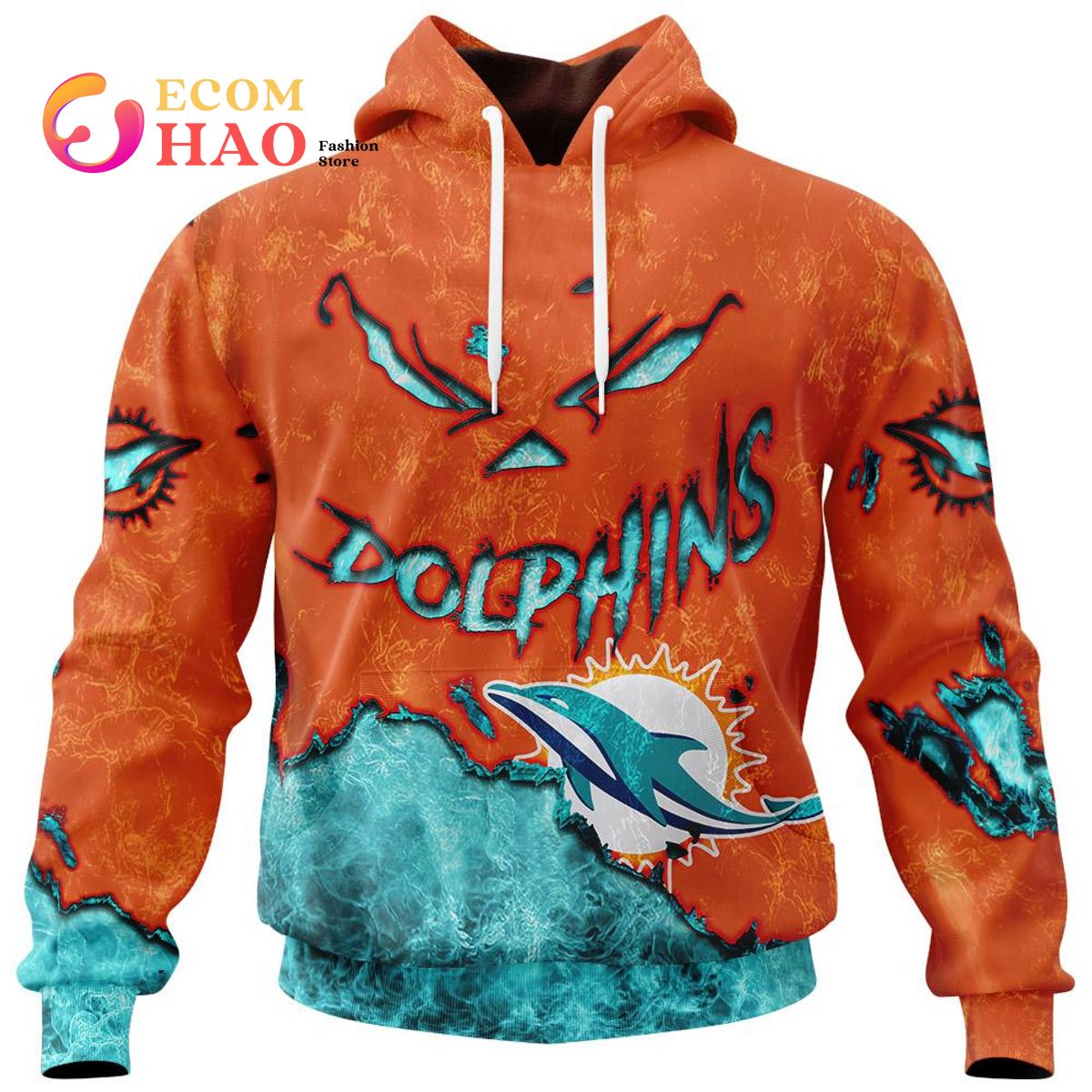 18% OFF Miami Dolphins Hoodies 3D Halloween Horror Night Sweatshirt  Pullover – 4 Fan Shop