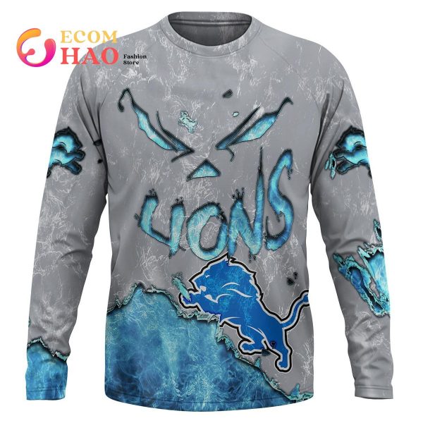 NFL Detroit Lions Special Kits With Skull Art 3D Hoodie - Ecomhao