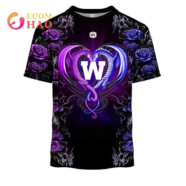 Best Personalized CFL Winnipeg Blue Bombers Rose Dragon 3D Hoodie