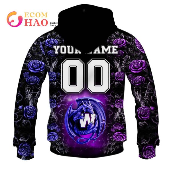 Best Personalized CFL Winnipeg Blue Bombers Rose Dragon 3D Hoodie