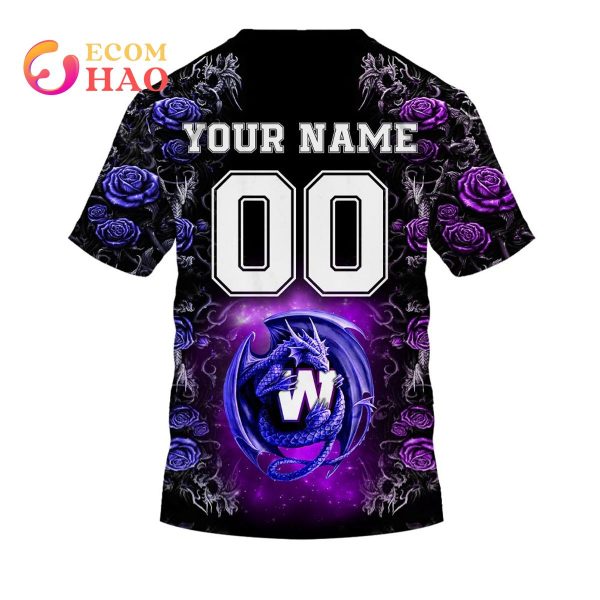 Best Personalized CFL Winnipeg Blue Bombers Rose Dragon 3D Hoodie