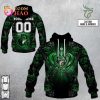New Personalized CFL Hamilton Tiger Cats Rose Dragon 3D Hoodie