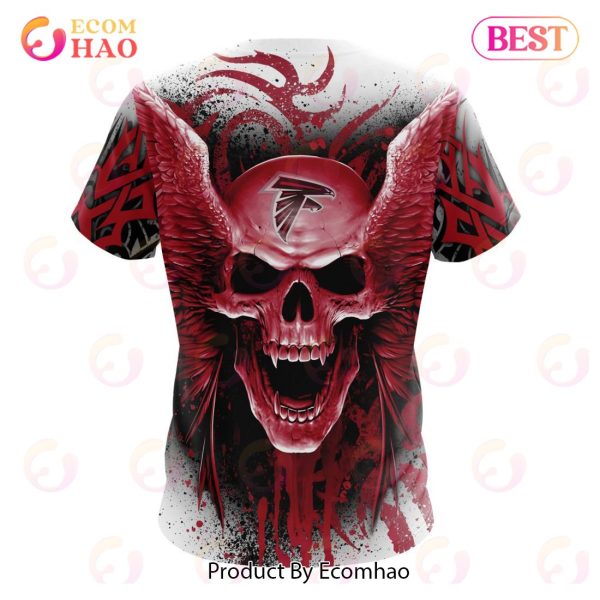 Atlanta Falcons Tee Shirts 3D Hand Skull For Men And Women - Freedomdesign