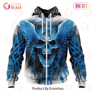 NFL Carolina Panthers Special Kits With Skull Art 3D Hoodie