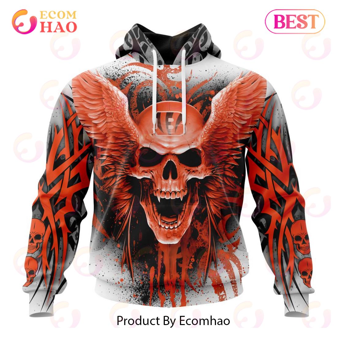 Cincinnati bengals skull jersey 3d hoodie K191021 - USALast