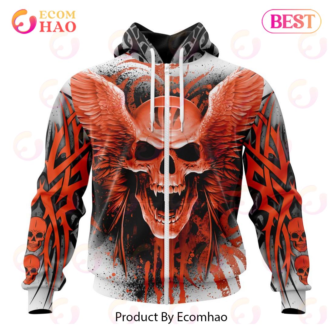 NFL Cincinnati Bengals Special Kits With Skull Art 3D Hoodie