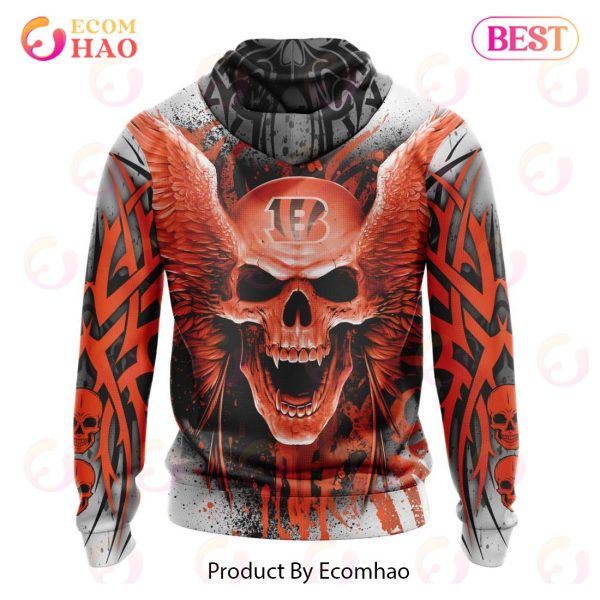 NFL Cincinnati Bengals Special Kits With Skull Art 3D Hoodie