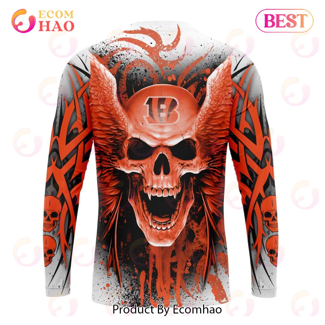 Cincinnati bengals skull jersey 3d hoodie K191021 - USALast