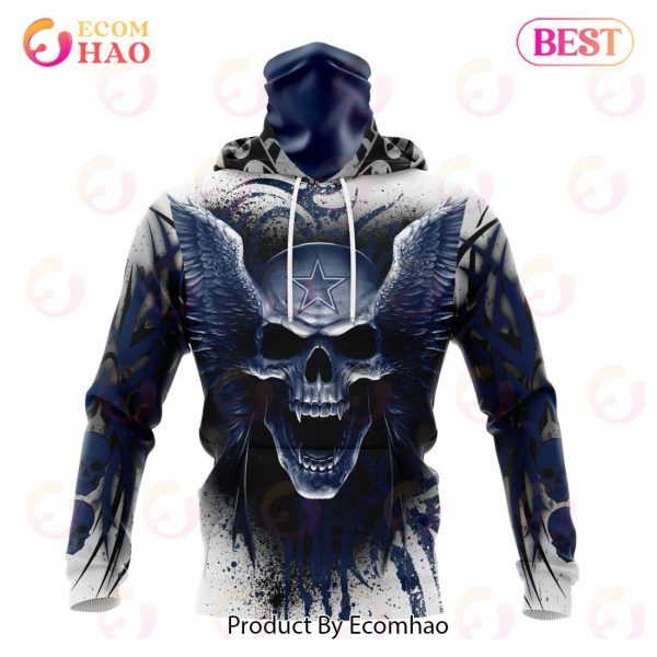 NFL Dallas Cowboys Camouflage Skull 3D Hoodie - Boomcomeback