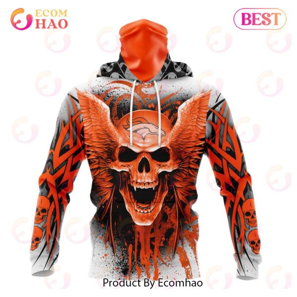 Personalized Denver Broncos Nfl Skull Custom 3D All Over Print Hoodie -  Bluefink