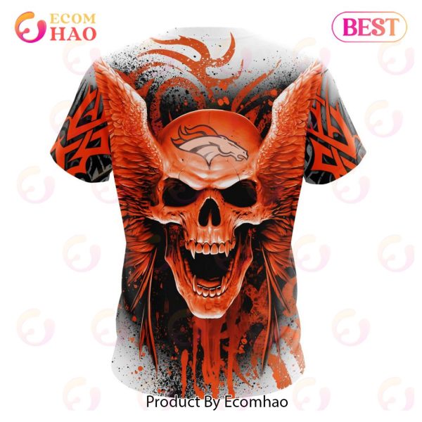 Denver Broncos Skull 3D T-Shirt – SportsDexter