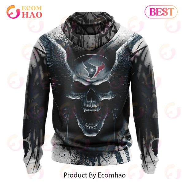 NFL Houston Texans Camouflage Skull 3D Hoodie - Boomcomeback