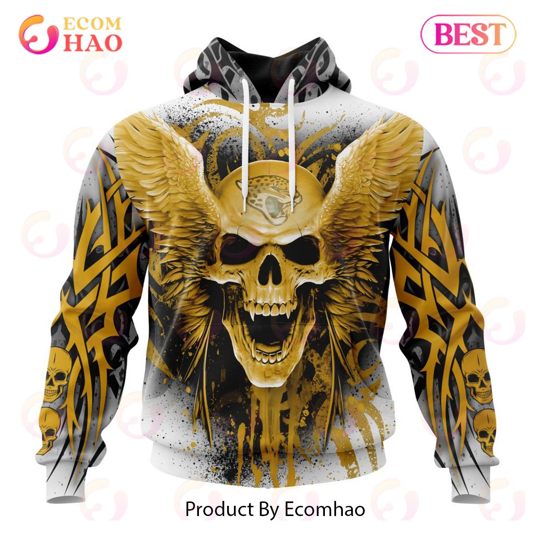 NFL Jacksonville Jaguars Special Kits With Skull Art 3D Hoodie